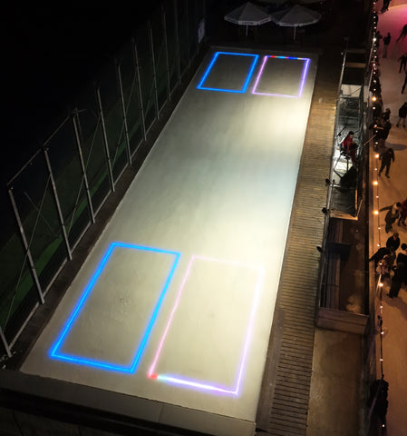 LED Beleuchtung-System für 1 Eisstockbahn, 2 Felder / Häuser